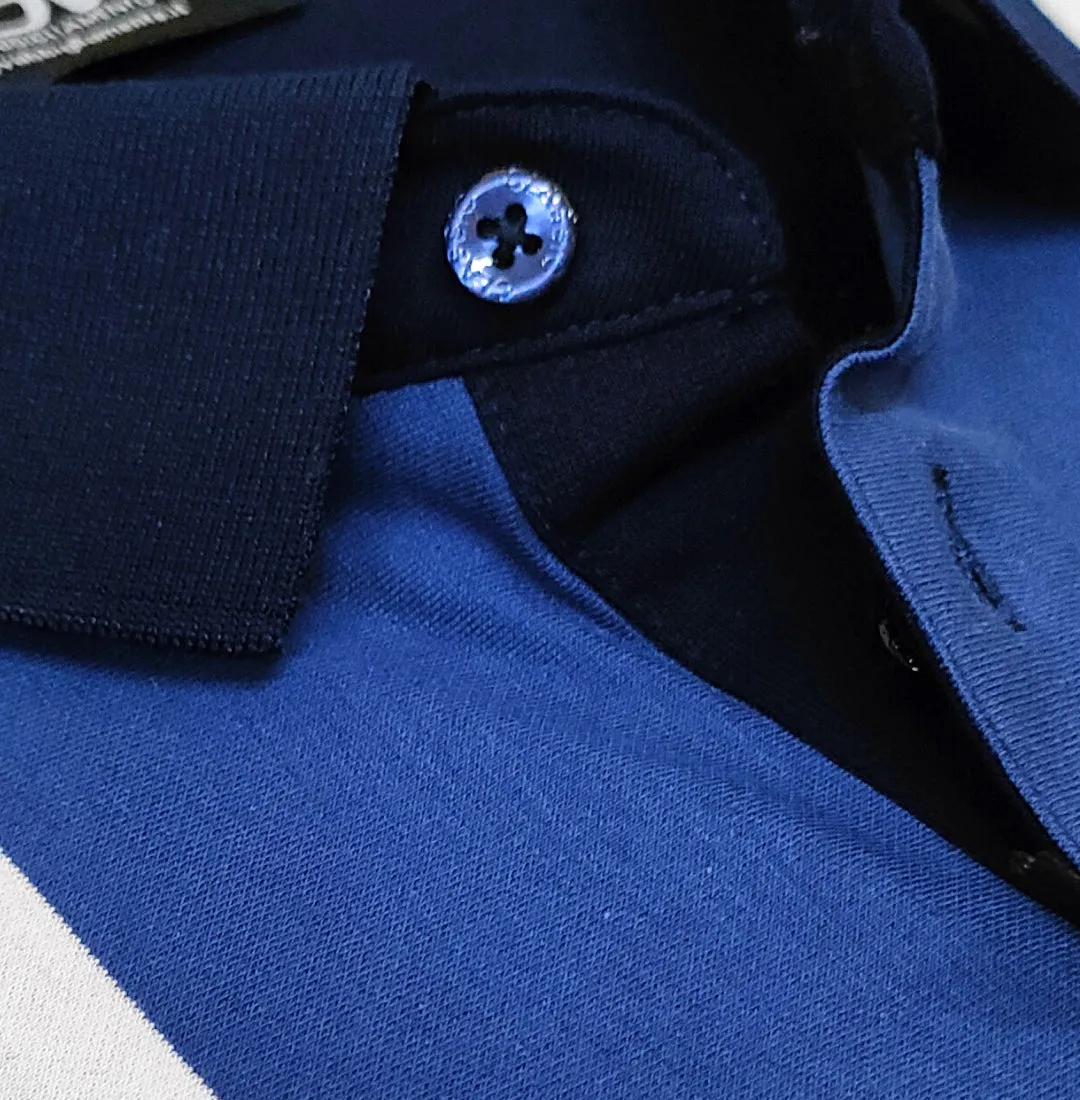 Polo uomo a righe in cotone RDV