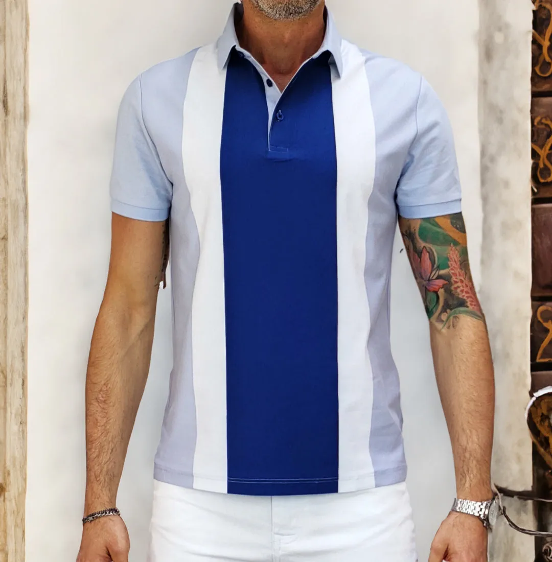 Polo uomo a righe in cotone RDV