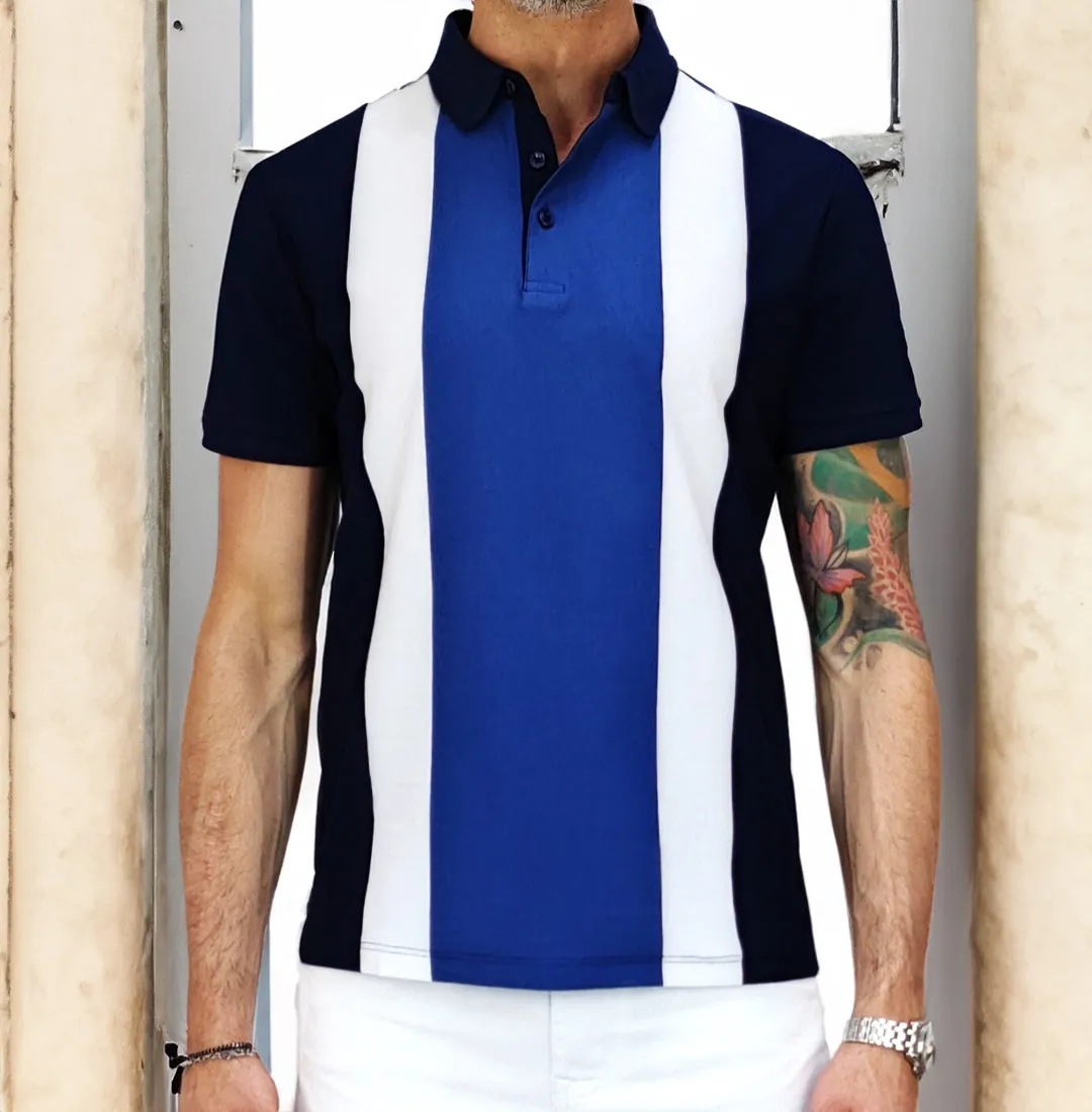 Polo uomo a righe in cotone RDV