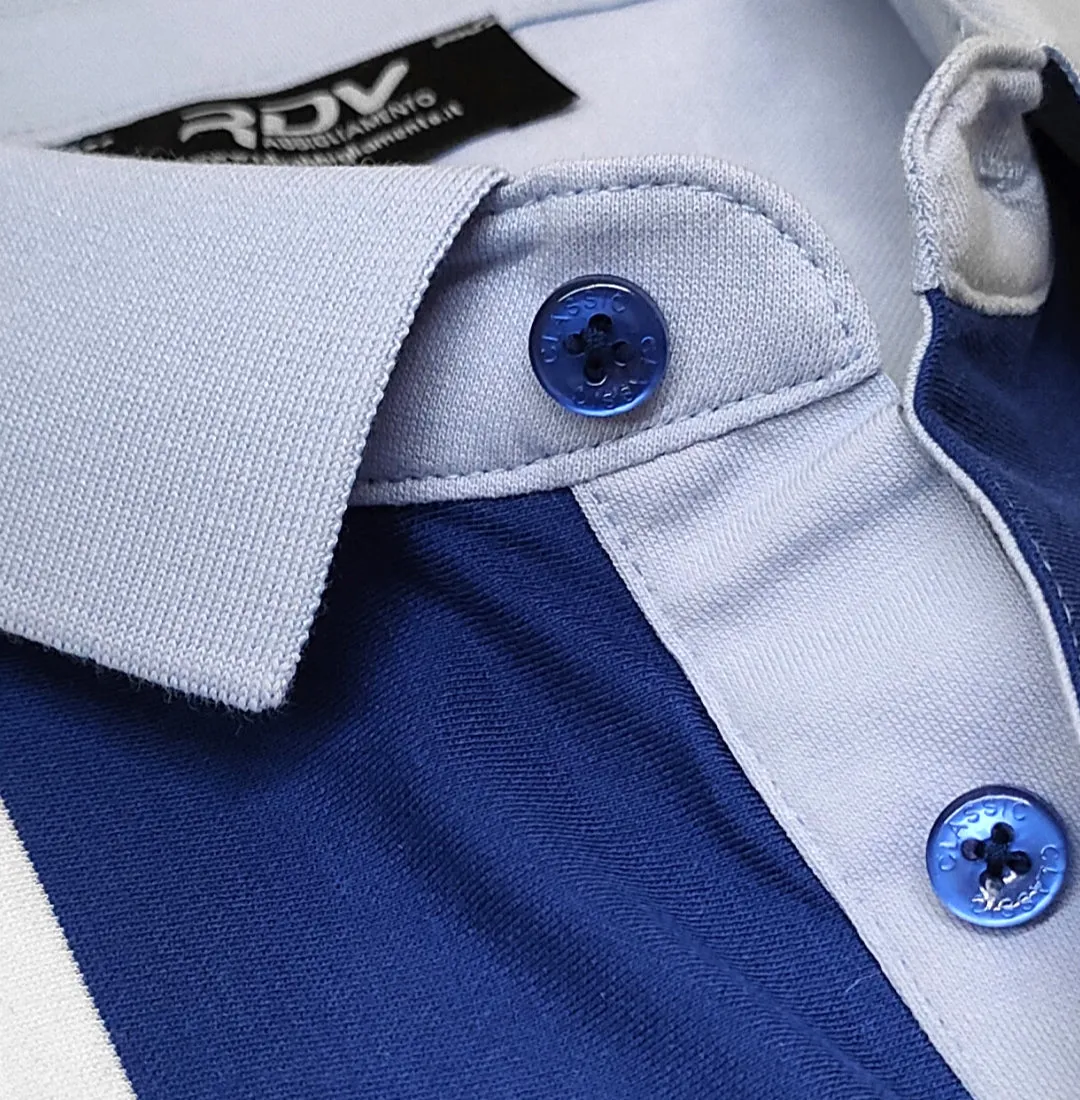 Polo uomo a righe in cotone RDV