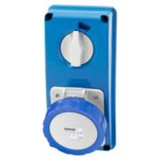 Presa Fissa Interbloccata Verticale 2P+T 32A 200-250v 6H IP67 - GEWISS GW66315N 