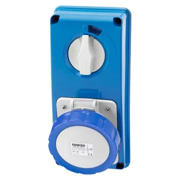 Presa Fissa Interbloccata Verticale 2P+T 32A 200-250v 6H IP67 - GEWISS GW66315N 