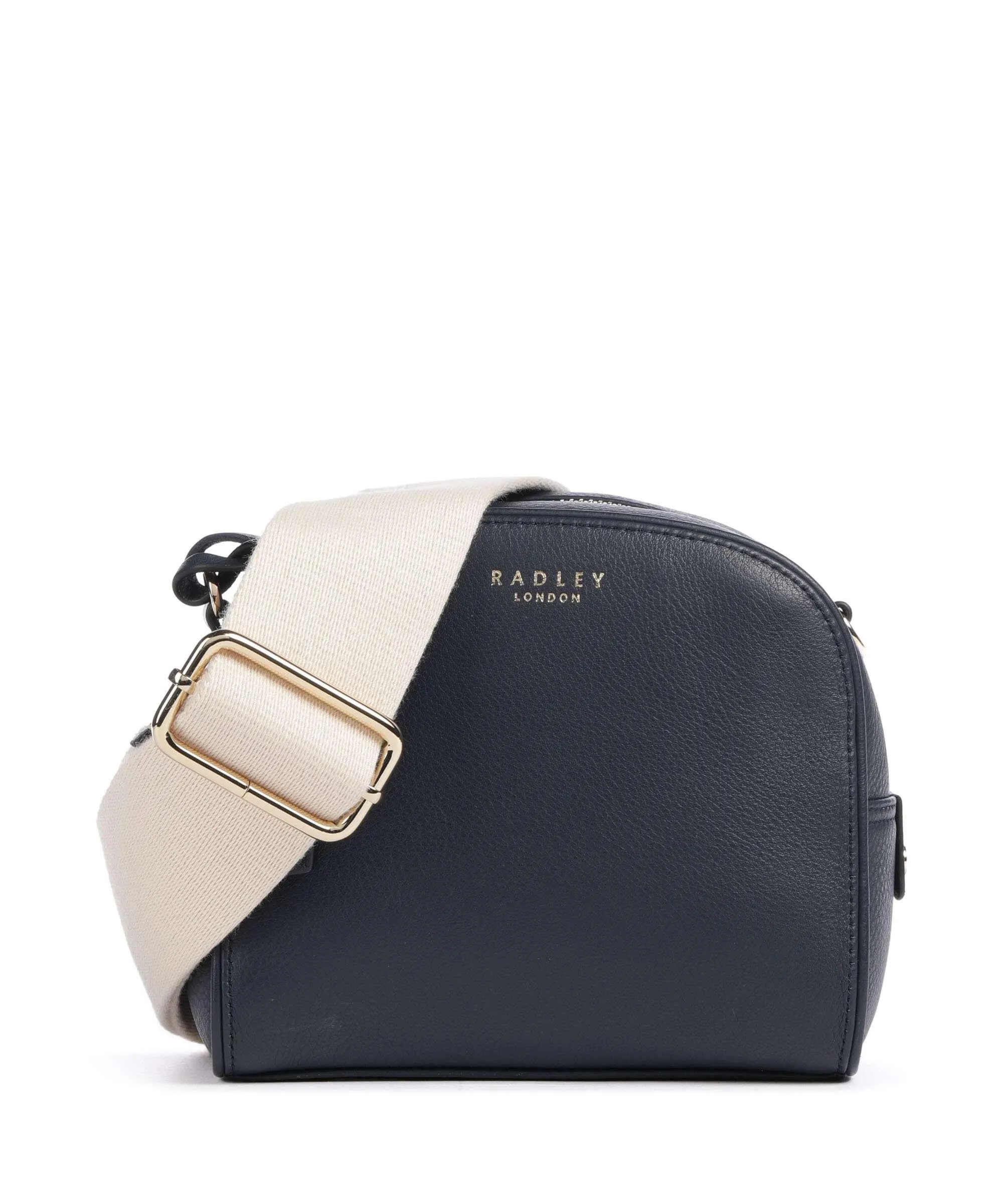  Radley London Arden Crescent Borsa a tracolla pelle di vacchetta grana blu scuro  