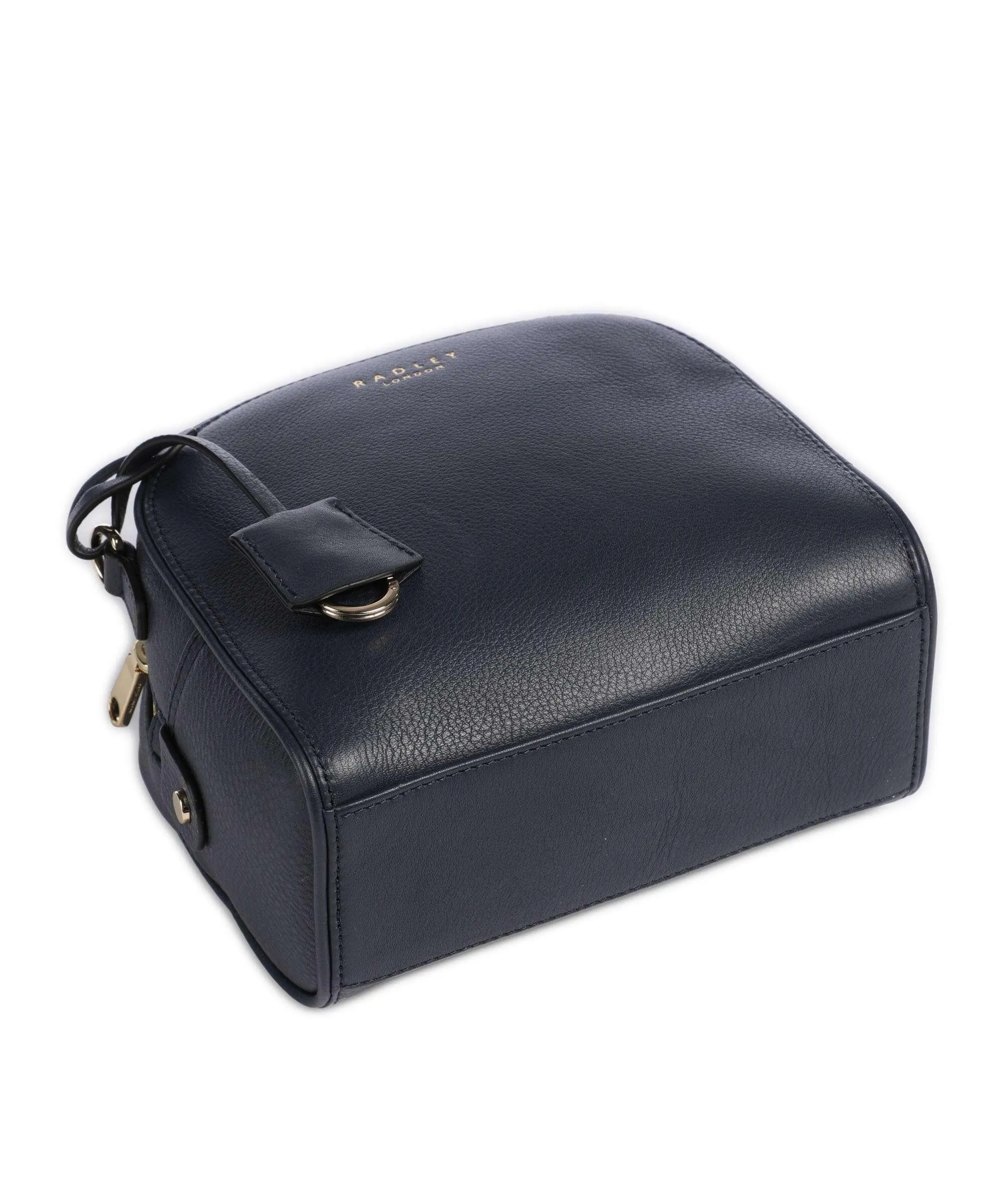  Radley London Arden Crescent Borsa a tracolla pelle di vacchetta grana blu scuro  