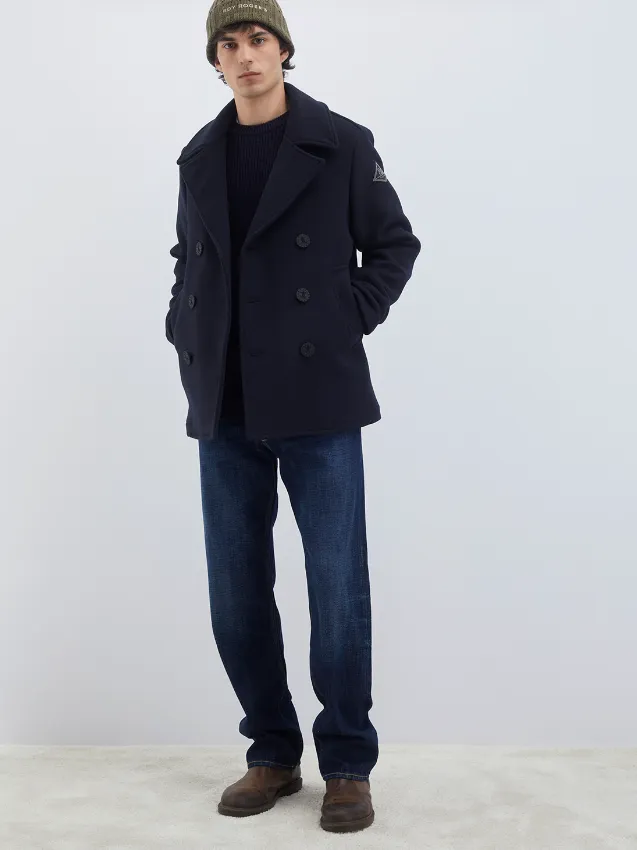 Roy Roger's Roy Roger's Peacoat Melton in lana