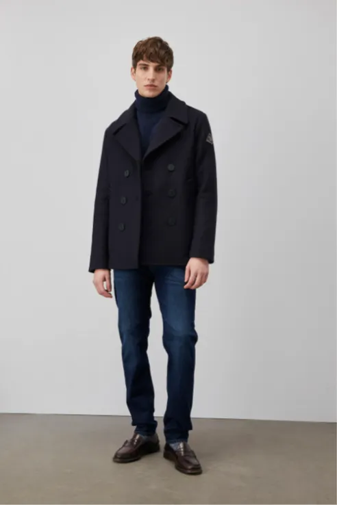 Roy Roger's Roy Roger's Peacoat Melton in lana