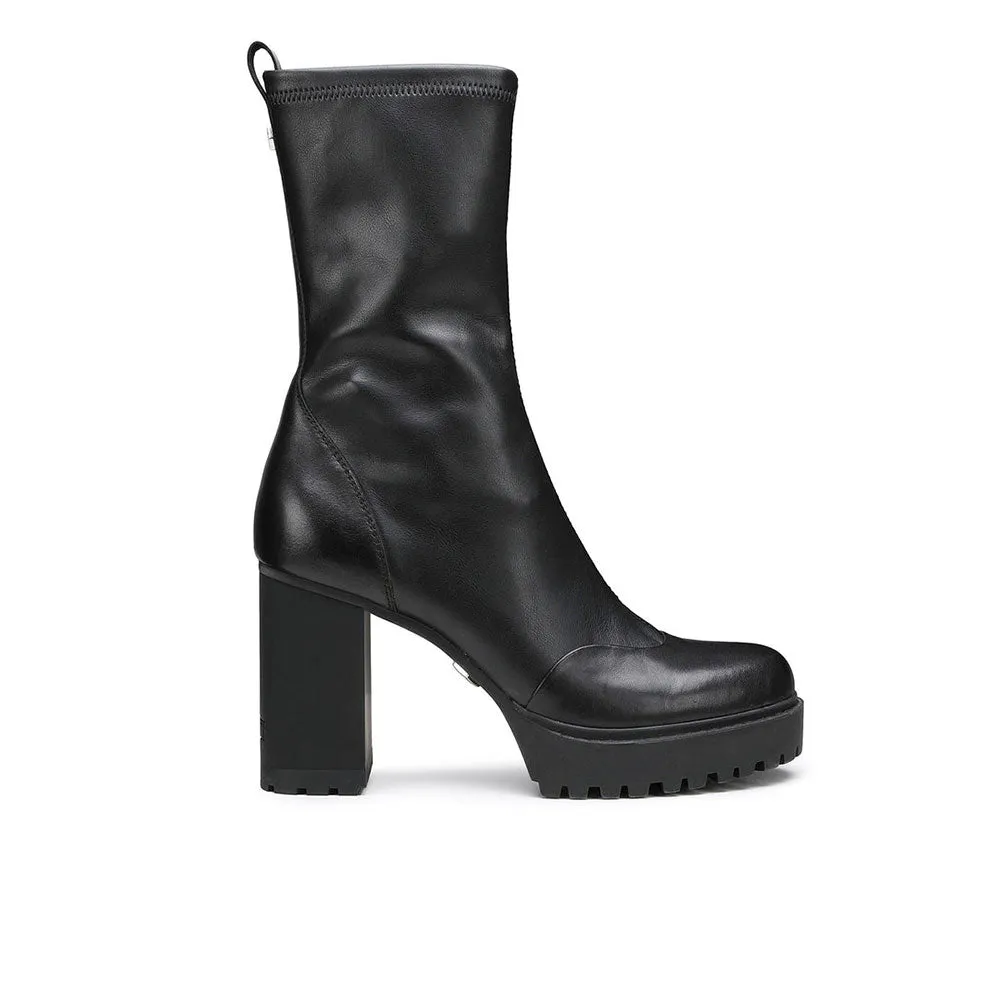 Scarpe Donna CULT Jagger 4110 Stivaletti con Tacco in Pelle Nera