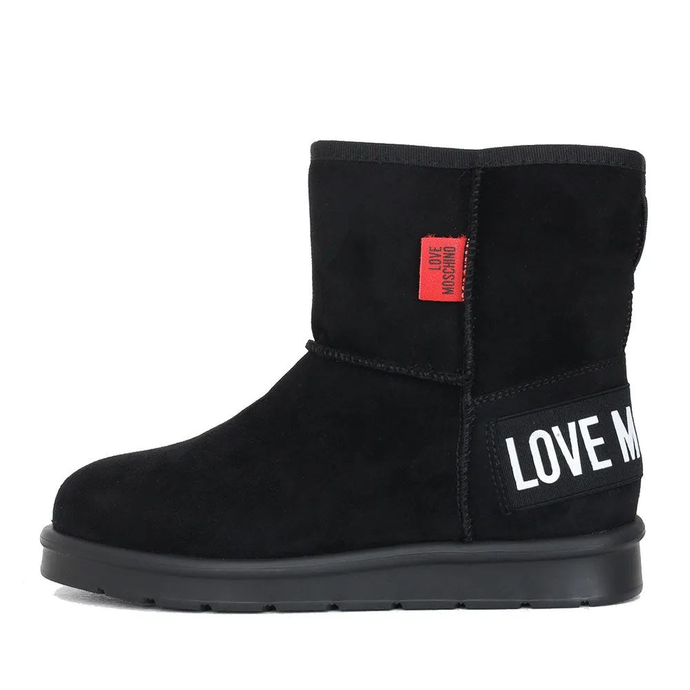 Scarpe Donna LOVE MOSCHINO Stivaletti Imbottiti in Velour colore Nero