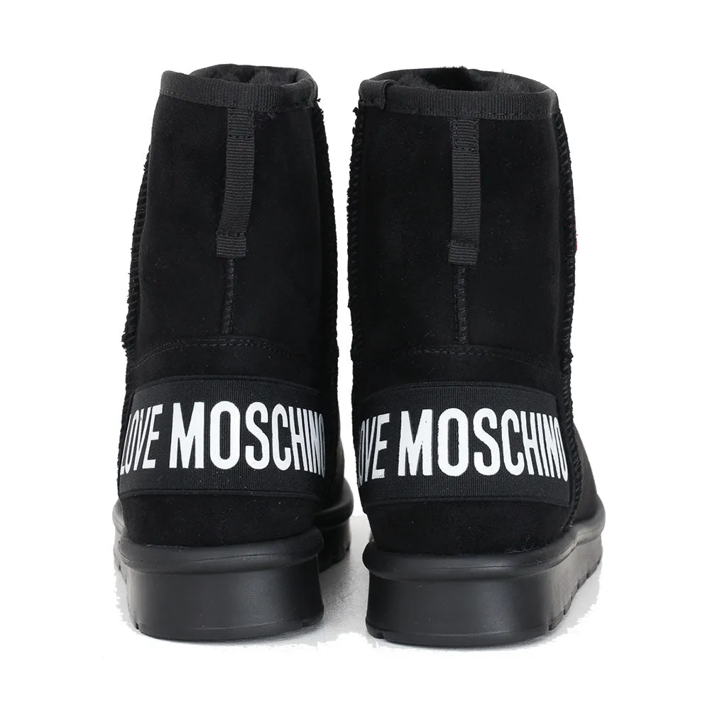 Scarpe Donna LOVE MOSCHINO Stivaletti Imbottiti in Velour colore Nero
