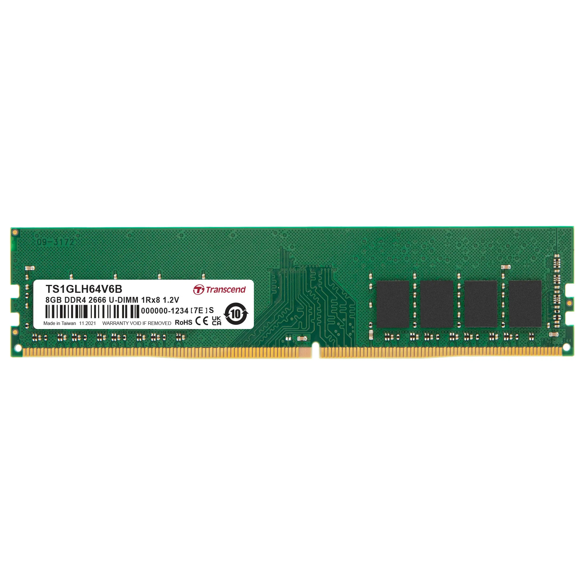 Scheda RAM Da tavolo, portatile Transcend 8 GB, 2666Mbit/s