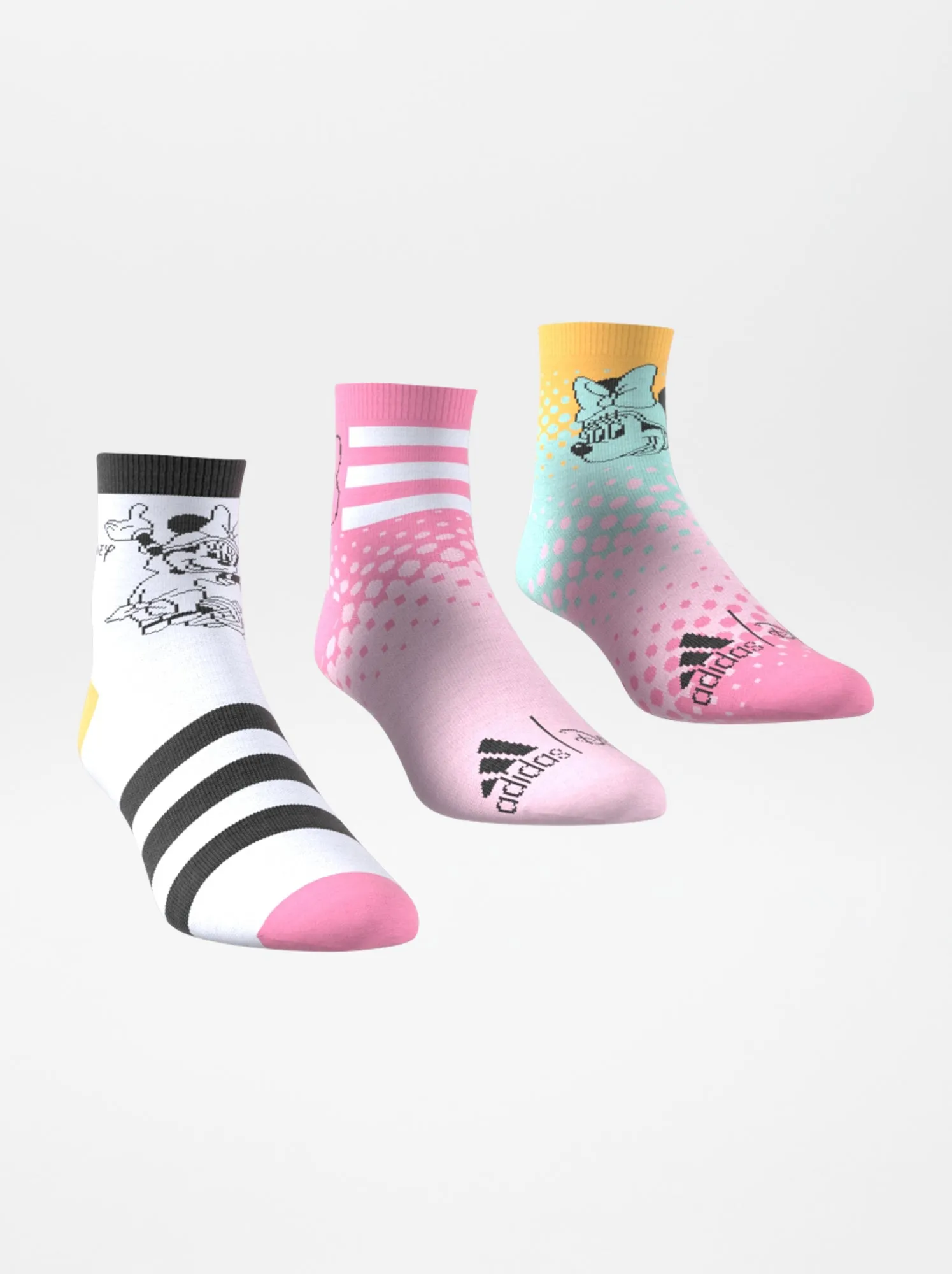 Set di 3 paia di calzini 'Minnie' 'adidas' - ROSA