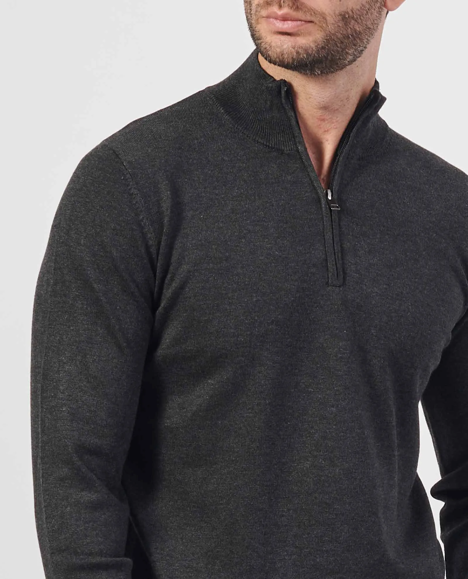 SETTE/MEZZO      Maglione uomo Settemezzo con mezza zip