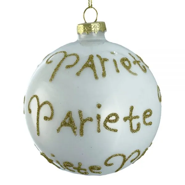 Sfera ø 10 cm in Vetro Bianco Lucido – Ariete