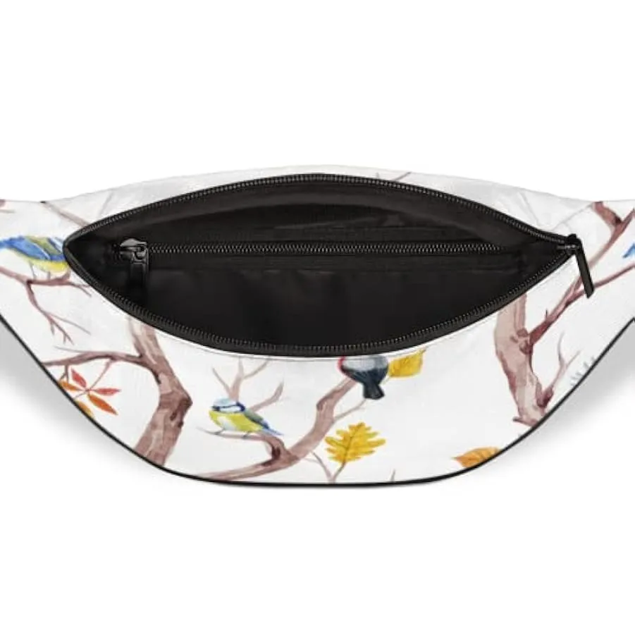 Simpatici uccelli animali Marsupio per donne uomini, pittura ad acquerello Sport Marsupio Marsupio leggero, borsa da cintura reg