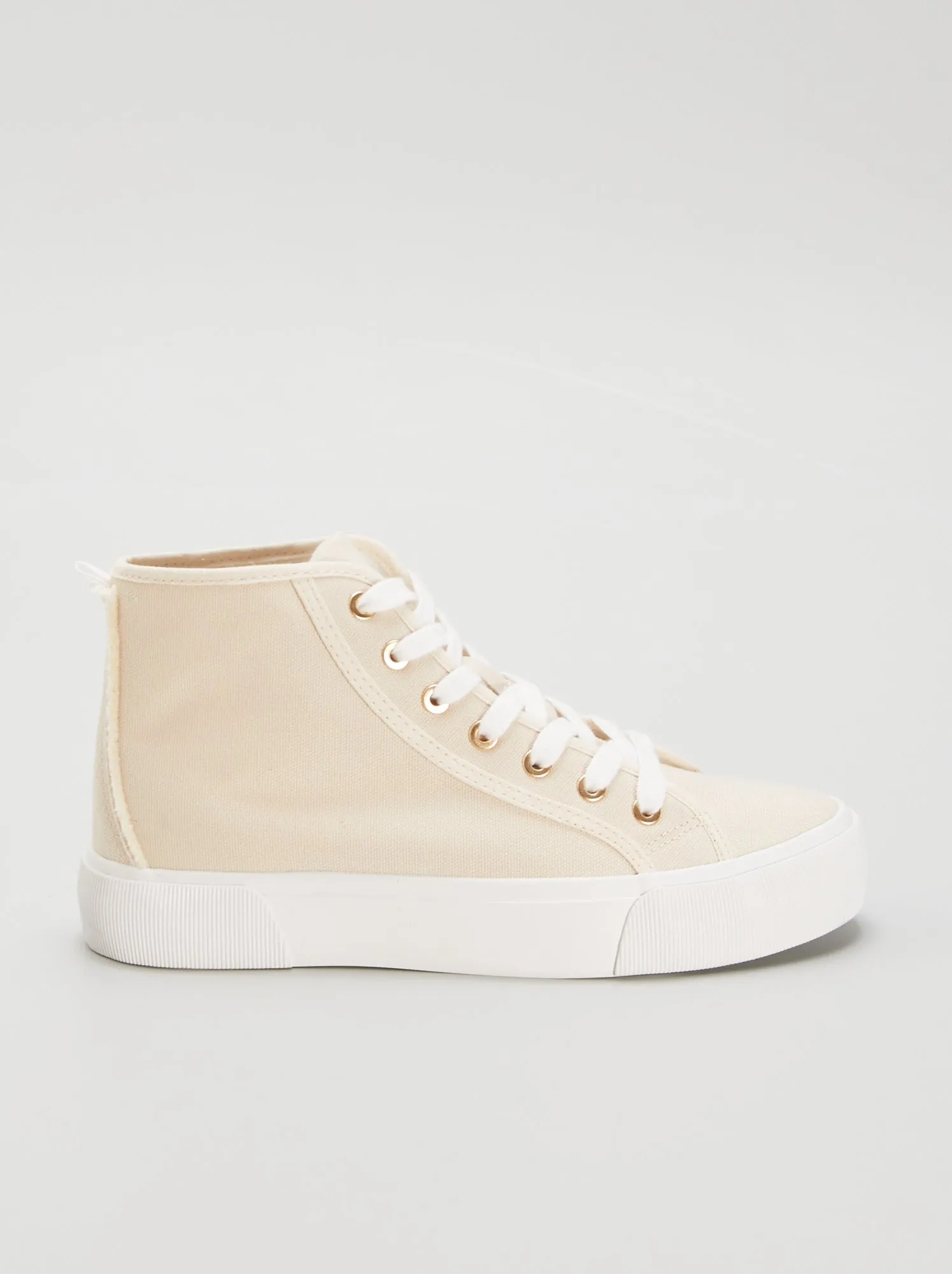 Sneakers alte in tela - BIANCO