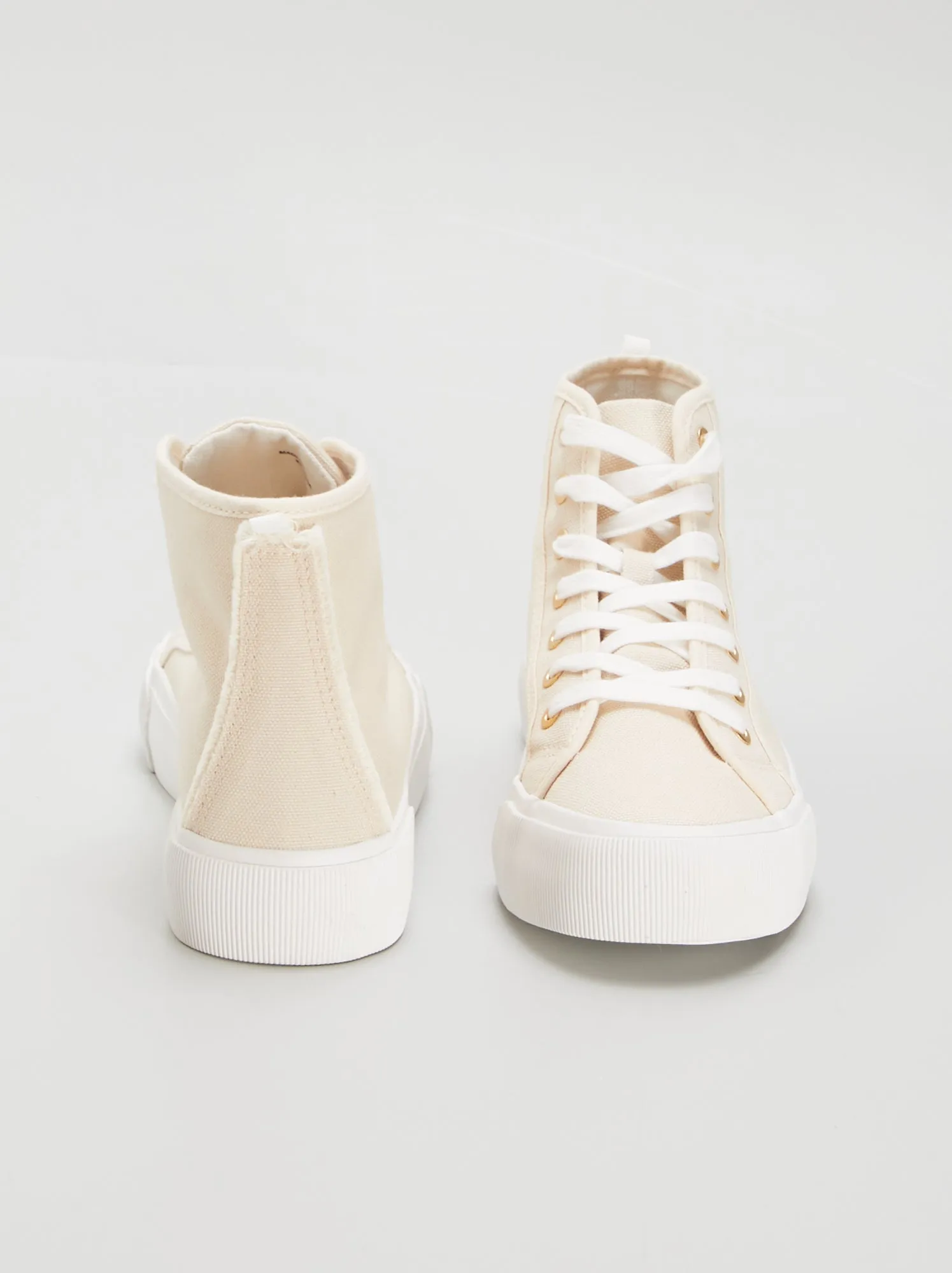 Sneakers alte in tela - BIANCO