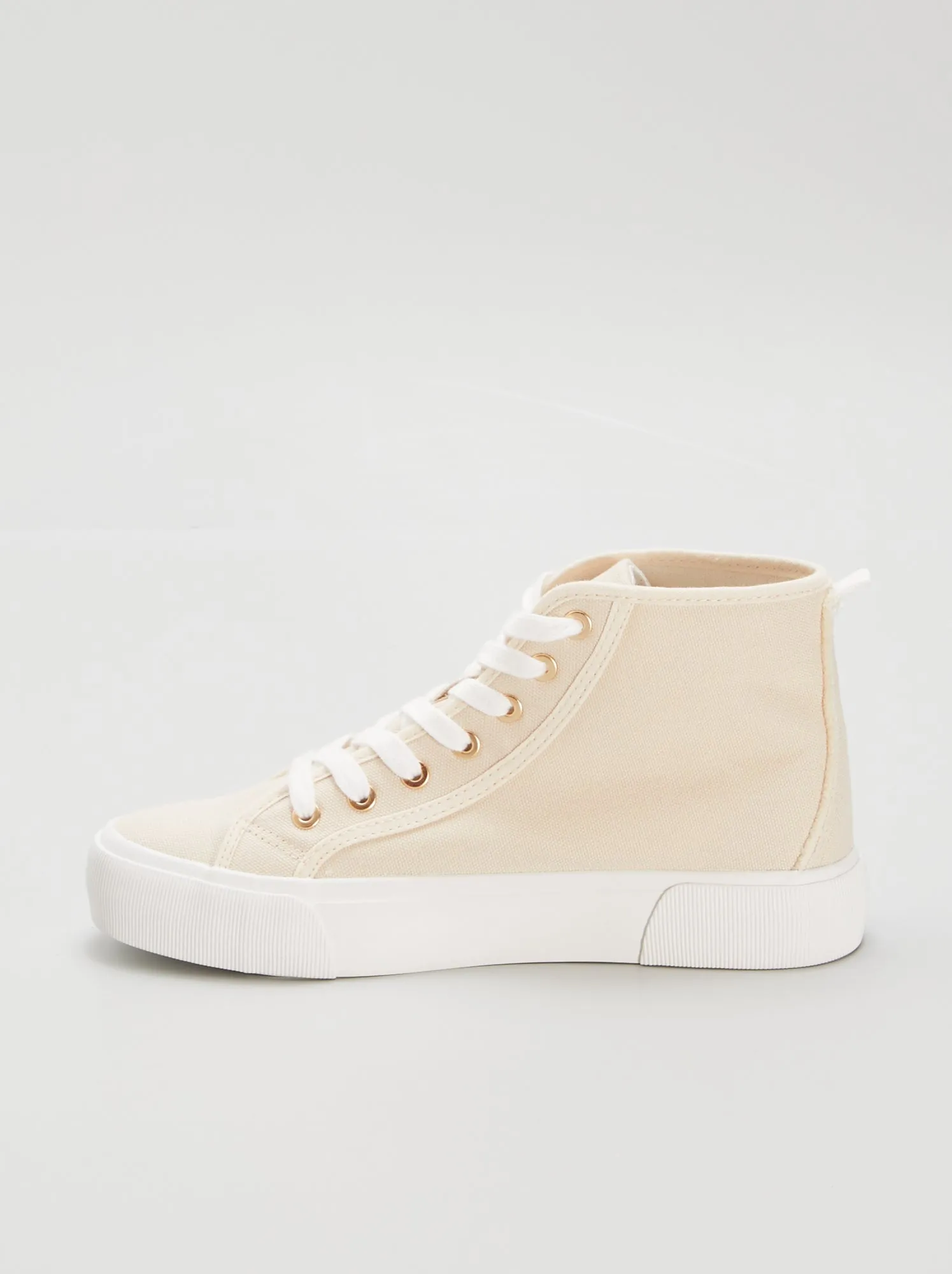 Sneakers alte in tela - BIANCO
