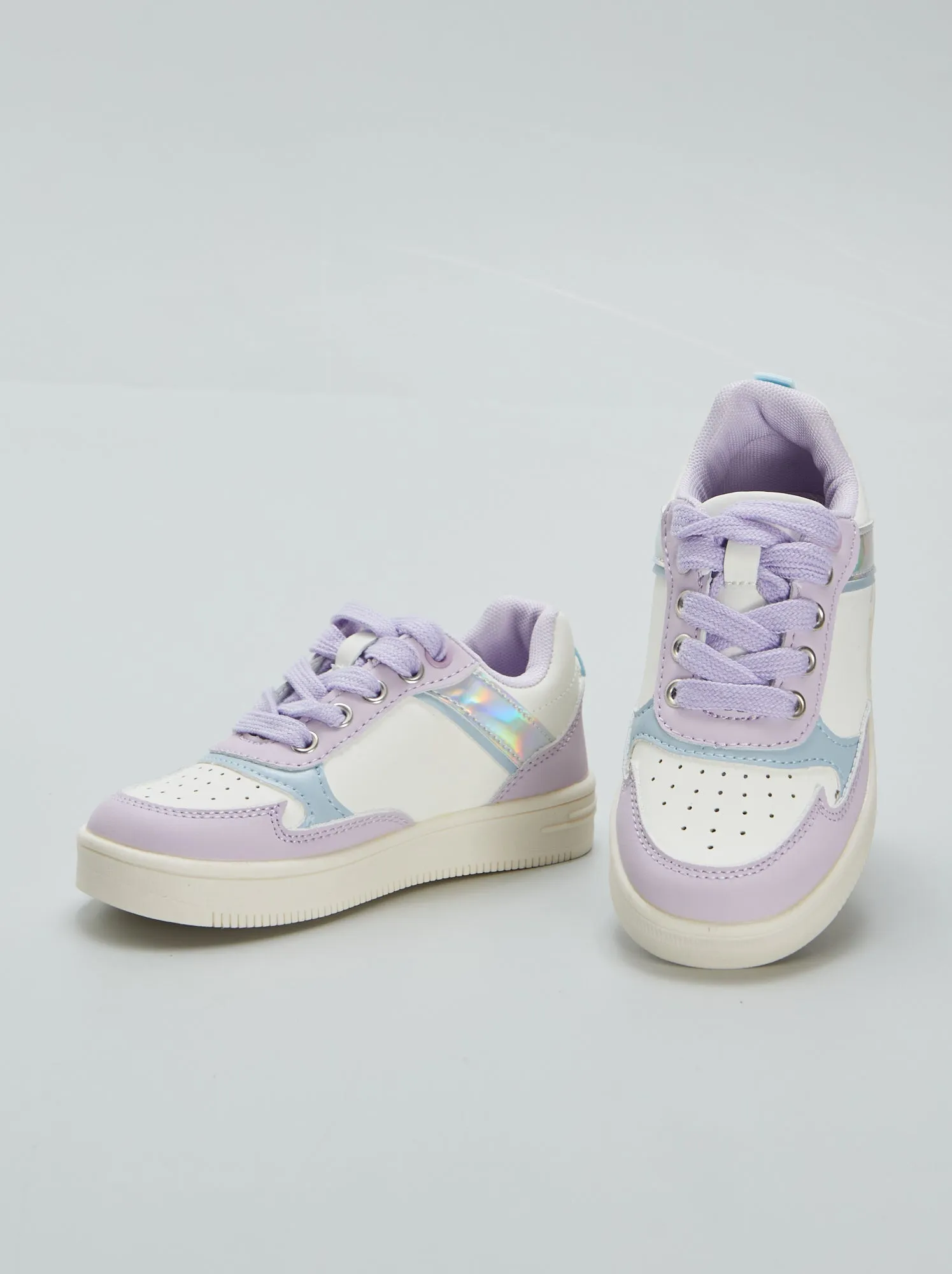 Sneakers basse a contrasto - VIOLA
