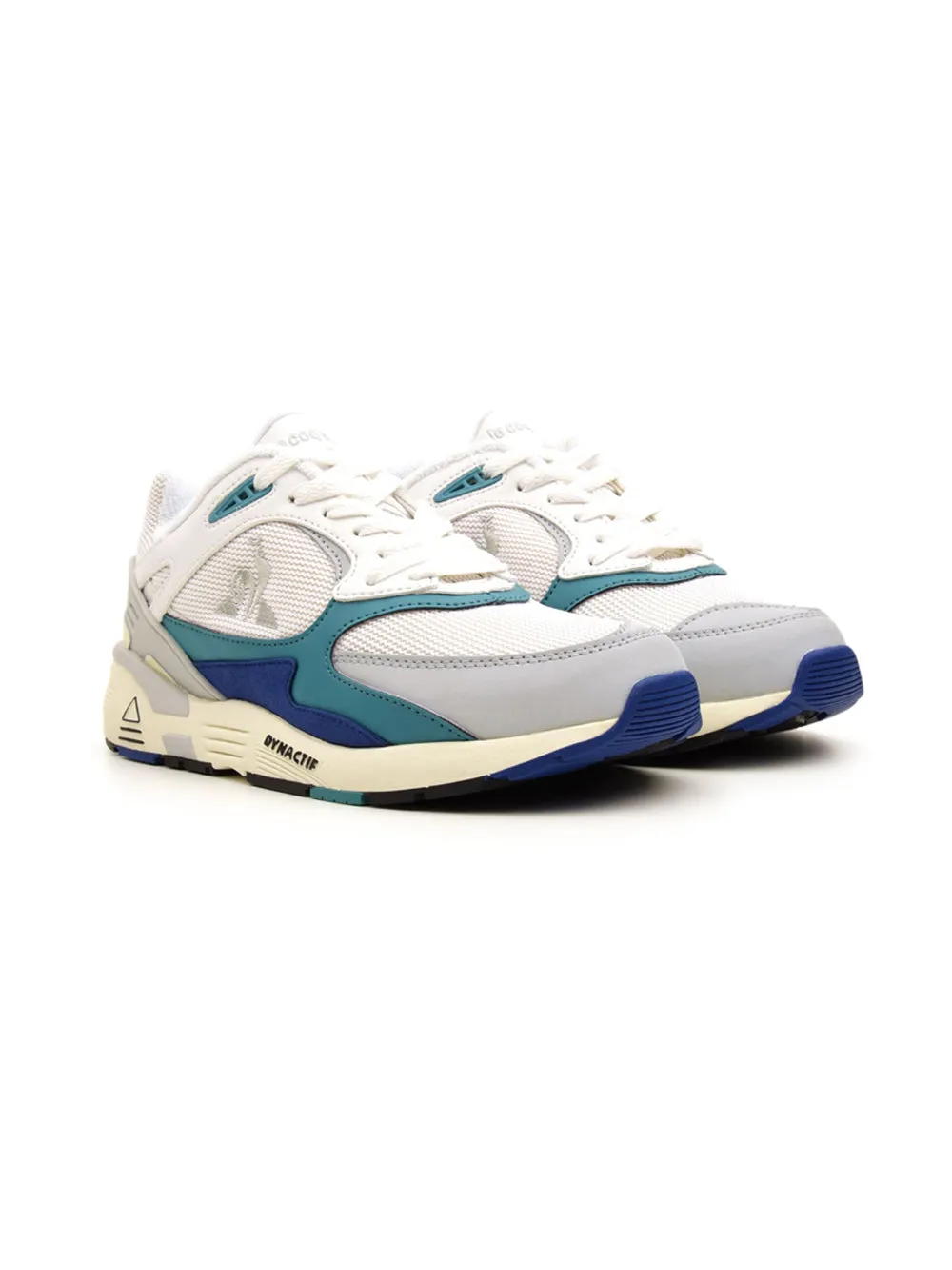Sneakers bianche e verdi acqua da Uomo LCS R1100