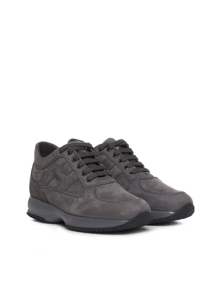 Sneakers interactive grigia in camoscio