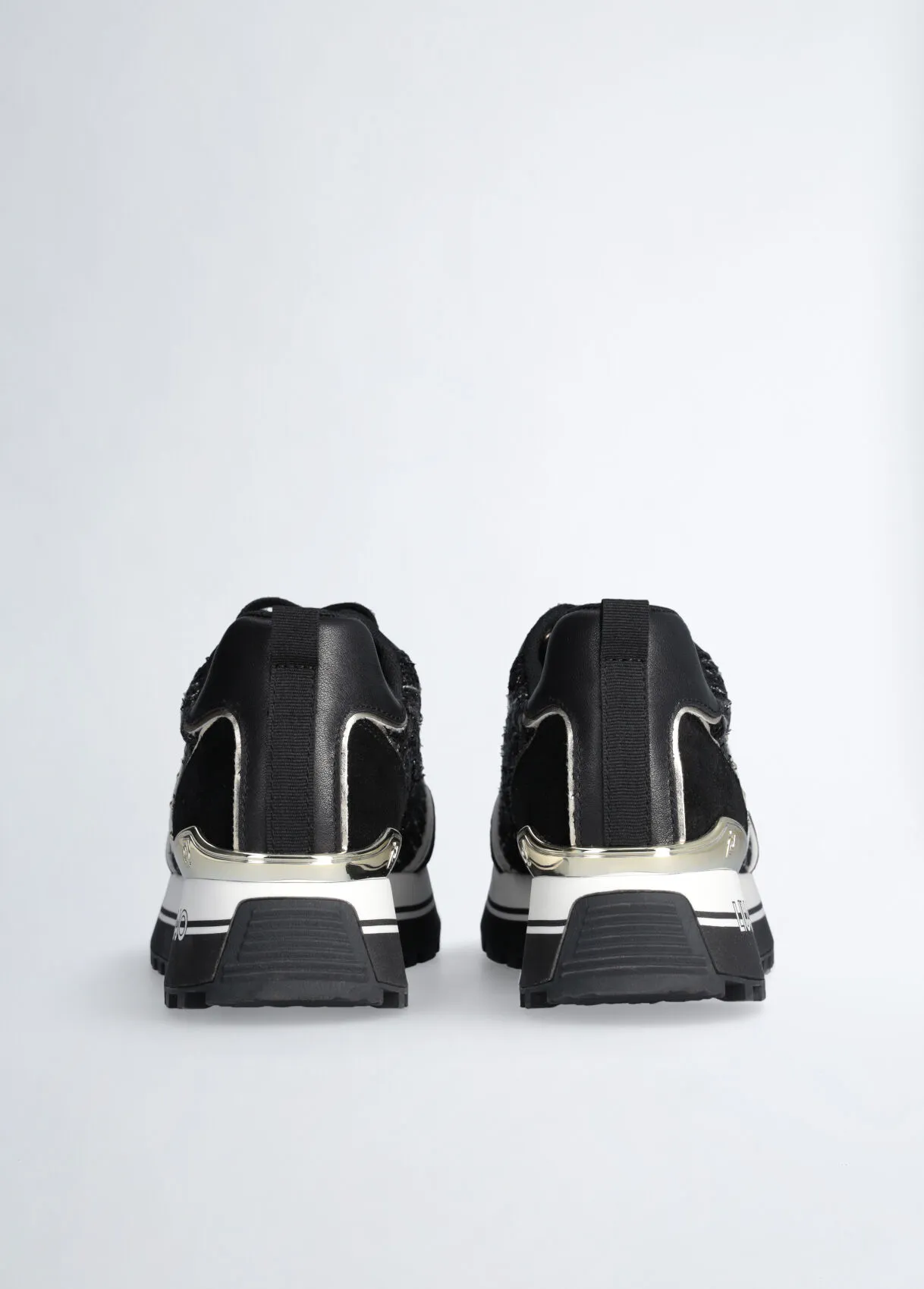 Sneakers platform in tweed
