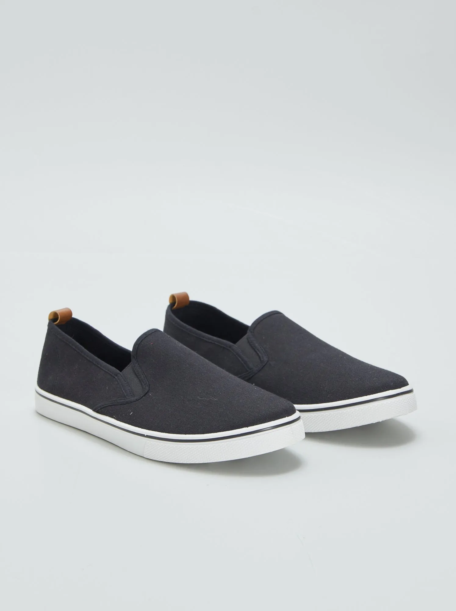 Sneakers slip-on in tela - NERO
