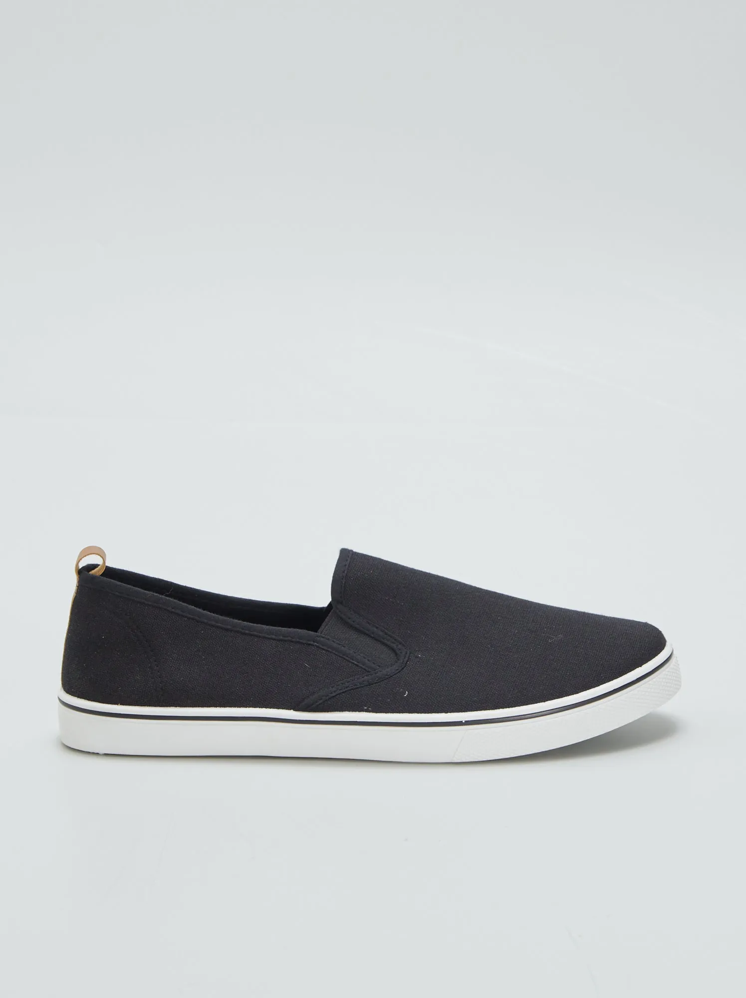 Sneakers slip-on in tela - NERO