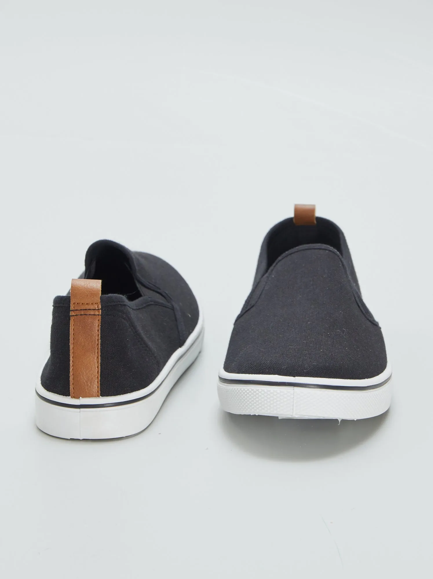 Sneakers slip-on in tela - NERO