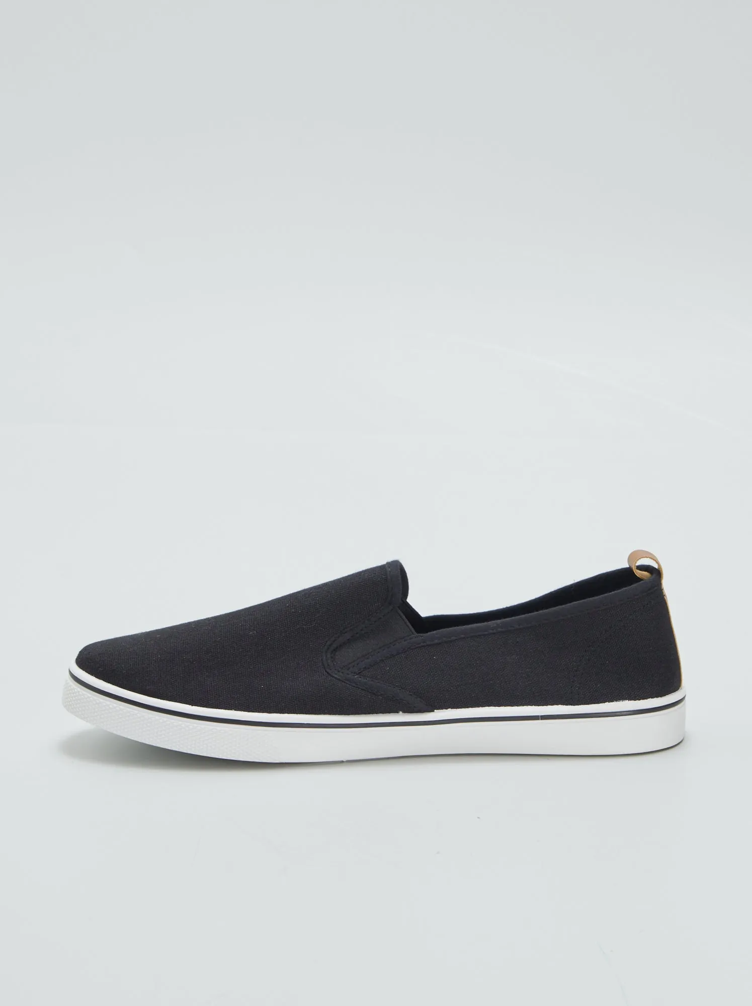 Sneakers slip-on in tela - NERO