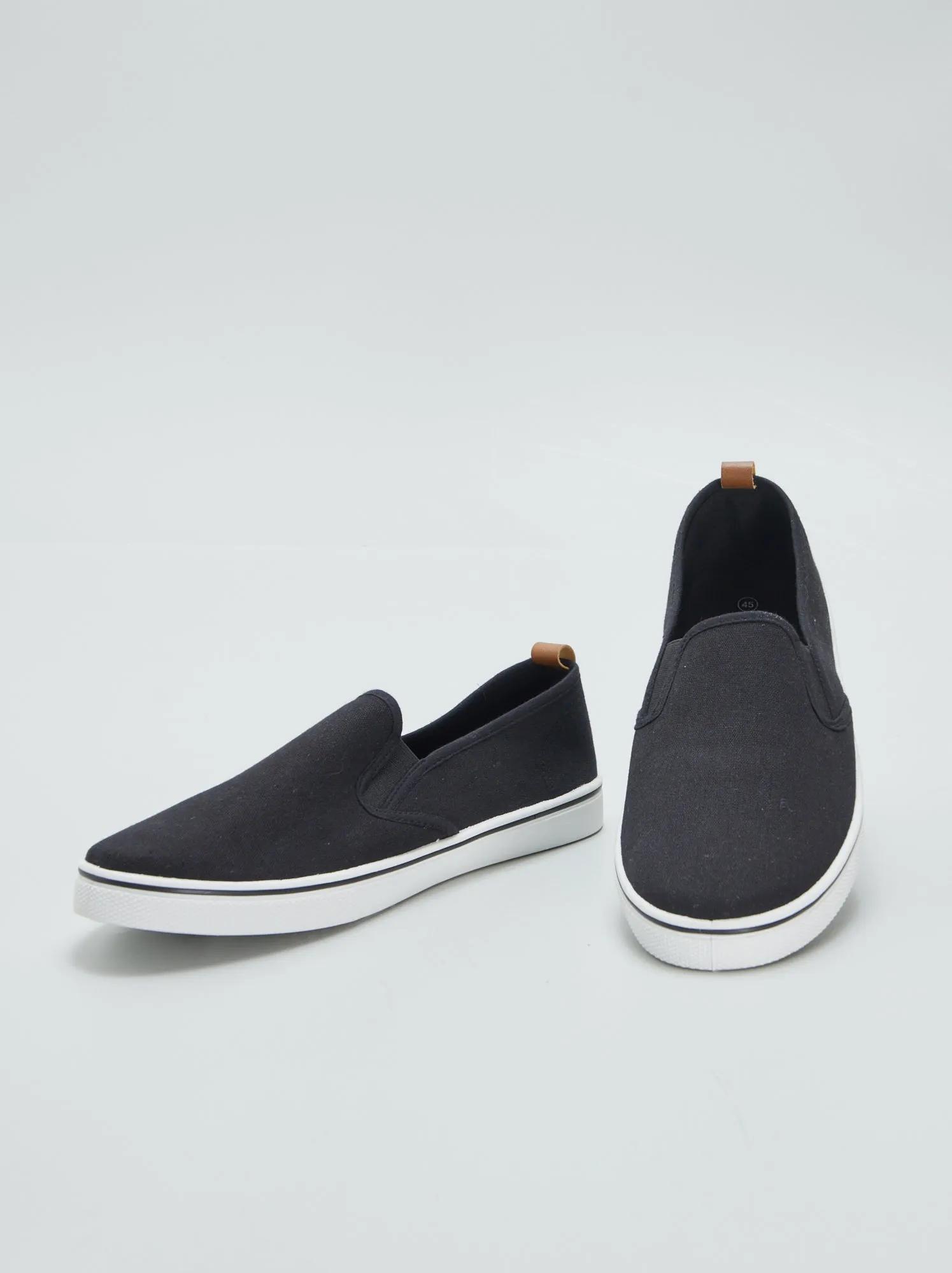 Sneakers slip-on in tela - NERO