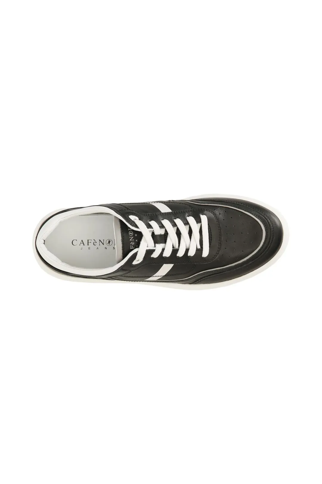 sneakers uomo in pelle nero