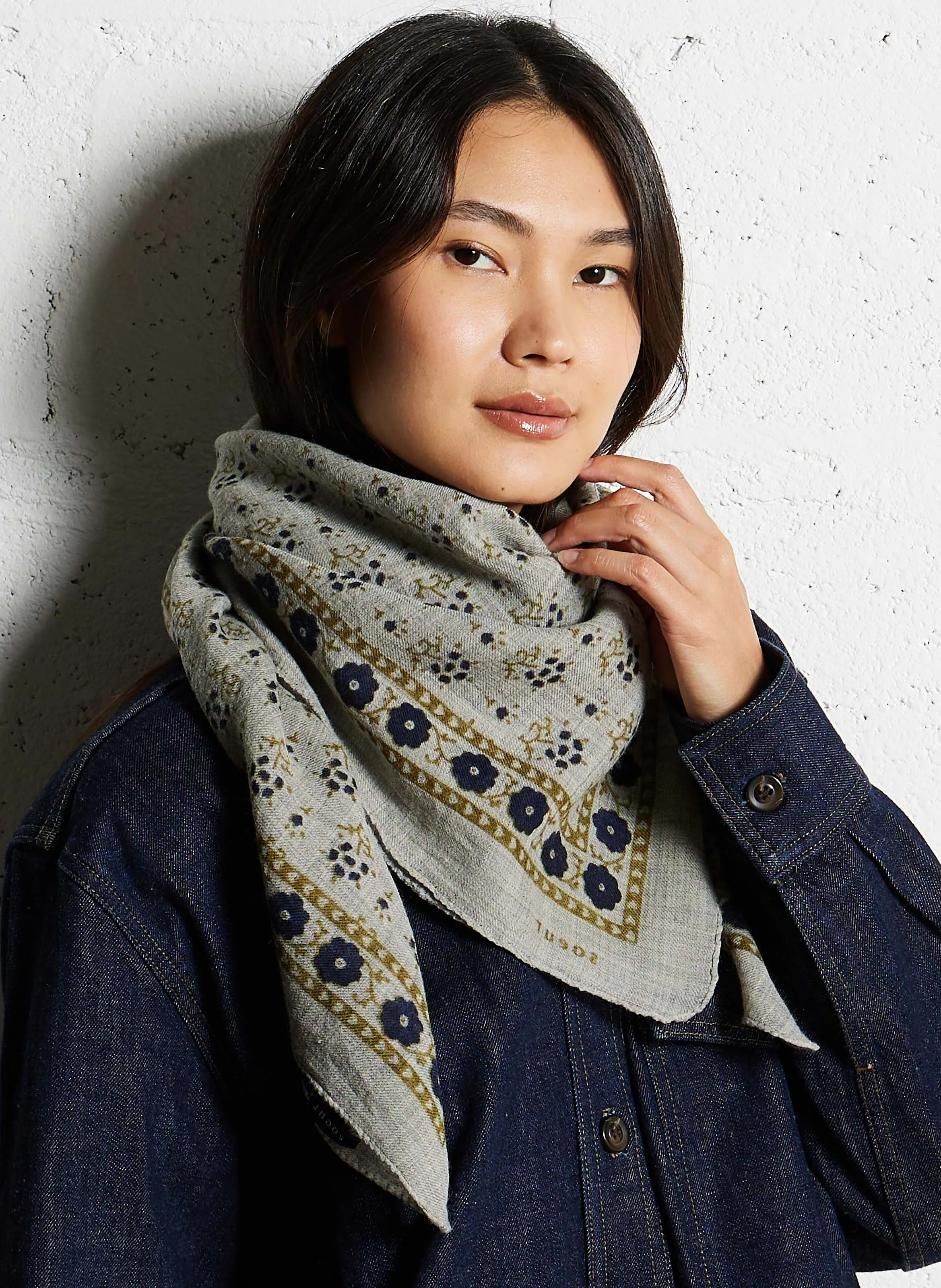  SOEUR   Sciarpa in twill di lana stampata | Multicolore