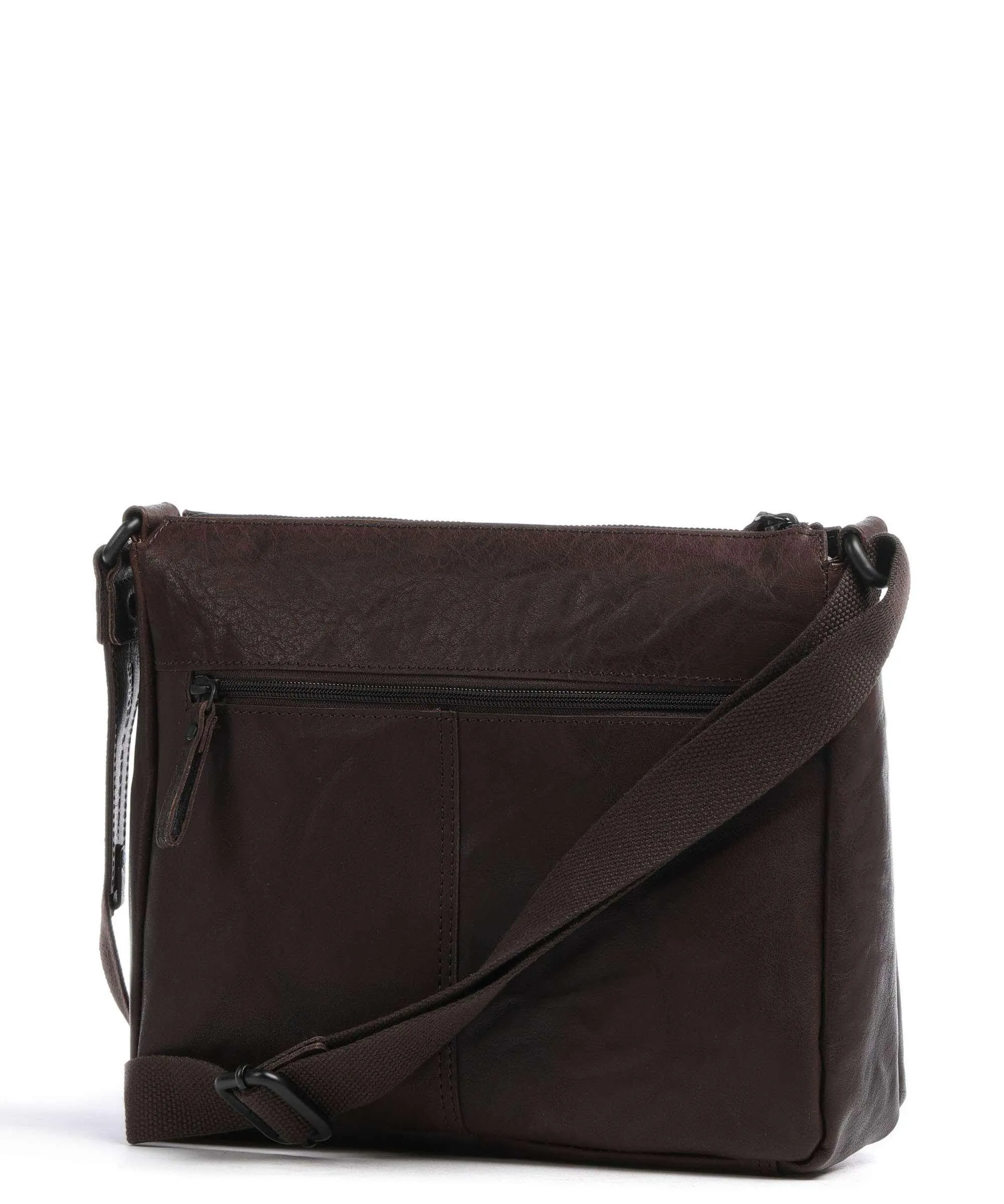 Spikes & Sparrow Bronco Borsa a spalla pelle a grana fine marrone scuro  