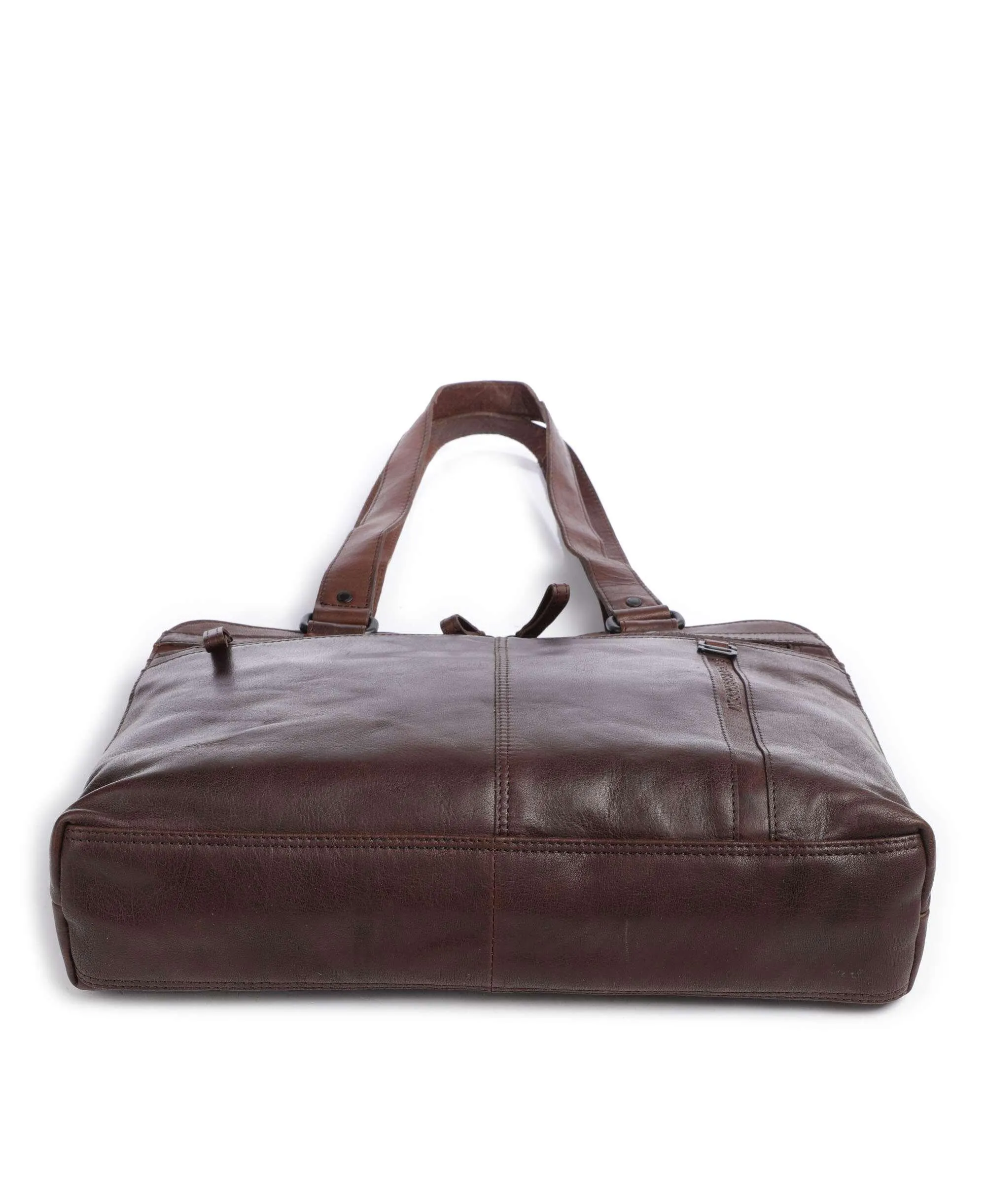  Spikes & Sparrow Bronco Borsa shopper 15″ pelle a grana fine marrone scuro  