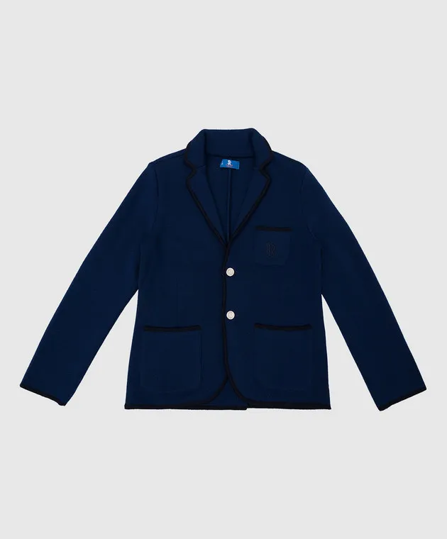 Stefano Ricci Cardigan blu per bambini realizzato in lana KY07007J02Y17403