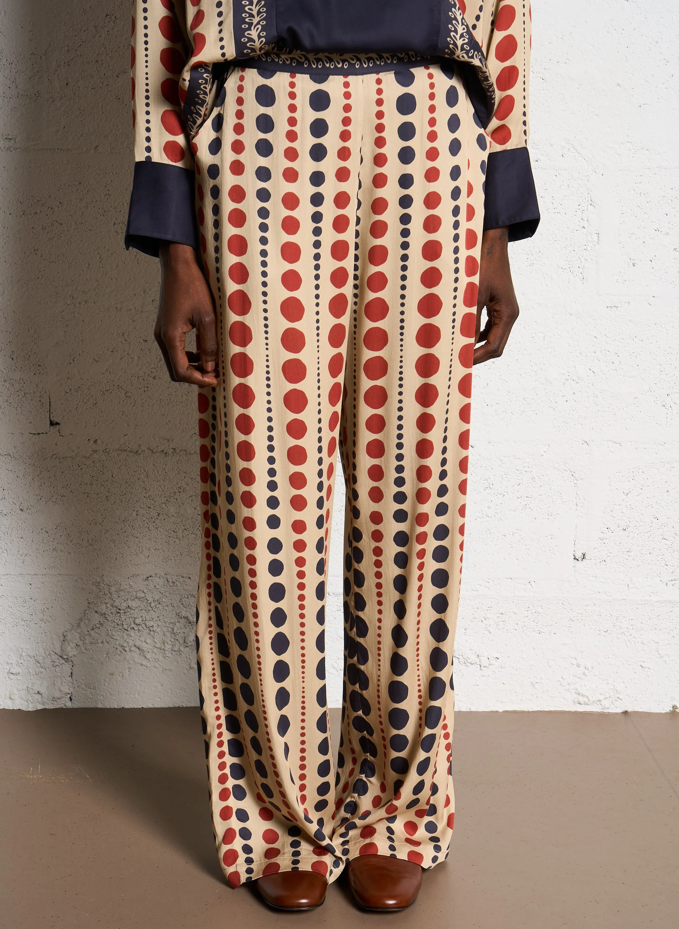  STELLA FOREST   AURELIE - Pantalone dritto stampato | Marrone
