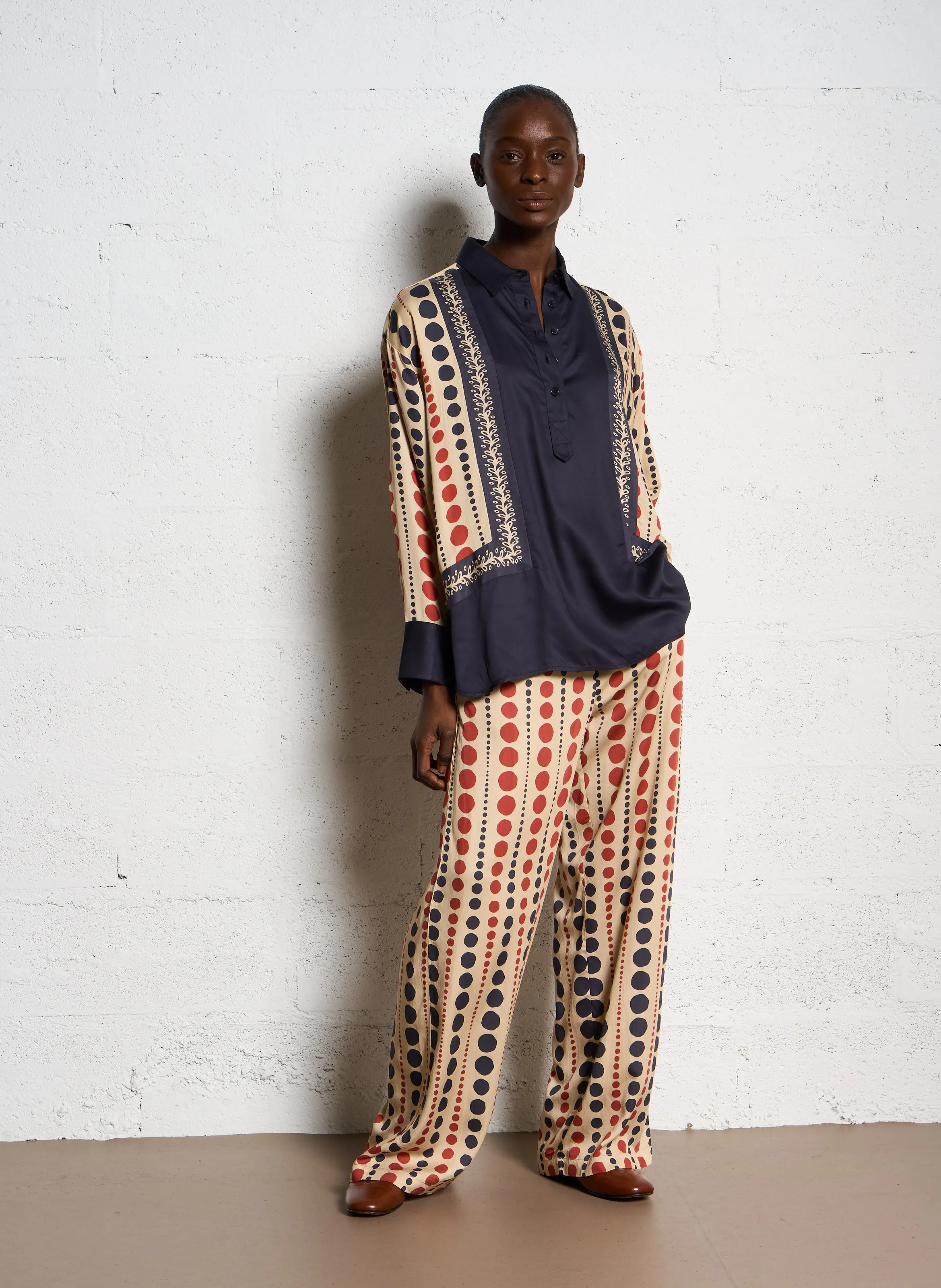  STELLA FOREST   AURELIE - Pantalone dritto stampato | Marrone