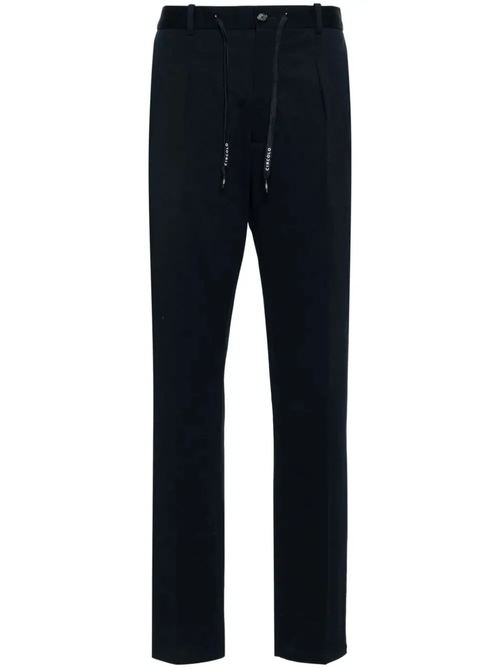 Straight Trousers with Pleats / Blue
