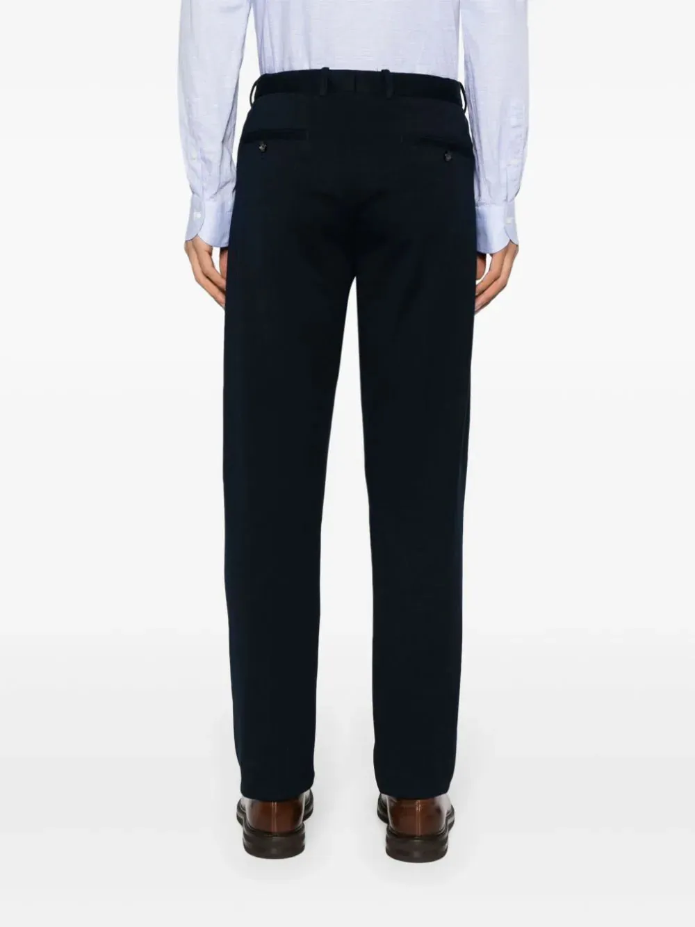 Straight Trousers with Pleats / Blue