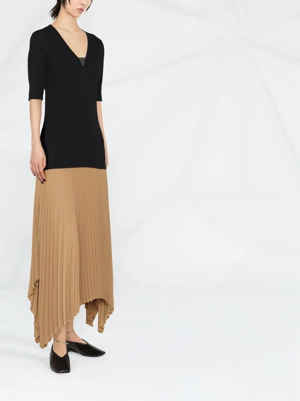 T-shirt con scollo a V