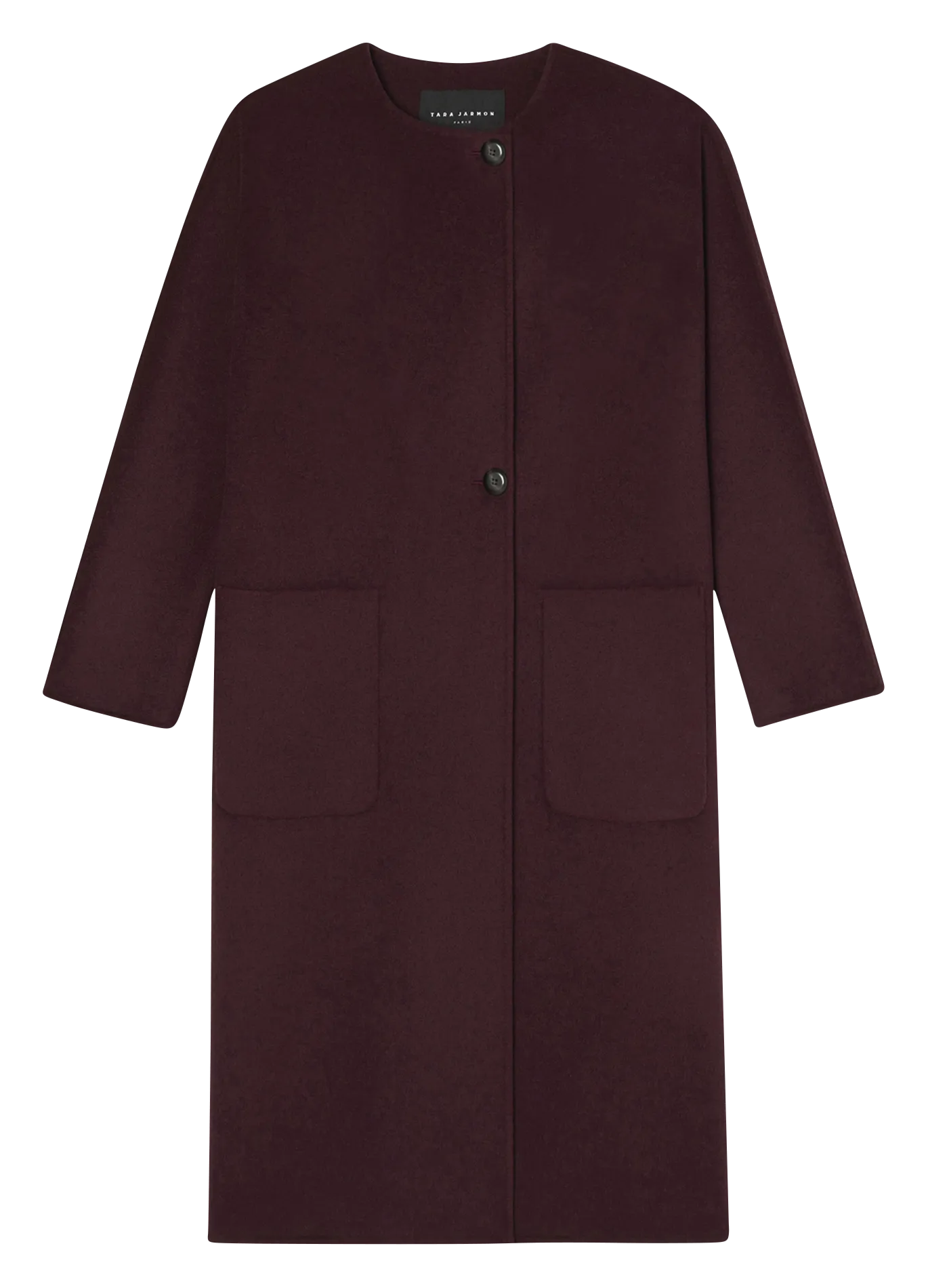  TARA JARMON   MARA - Cappotto ampio in lana | Viola