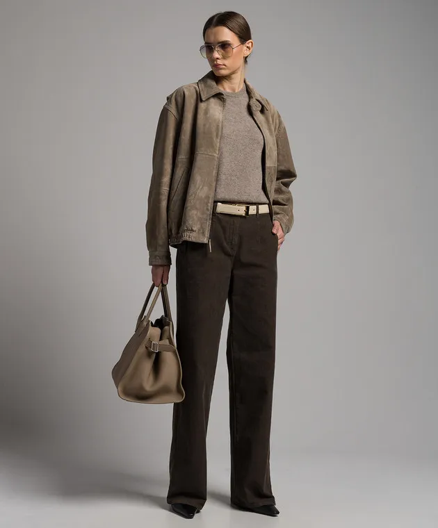 The Row Maglione Darcis in cashmere marrone 7393F377
