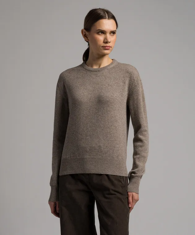 The Row Maglione Darcis in cashmere marrone 7393F377