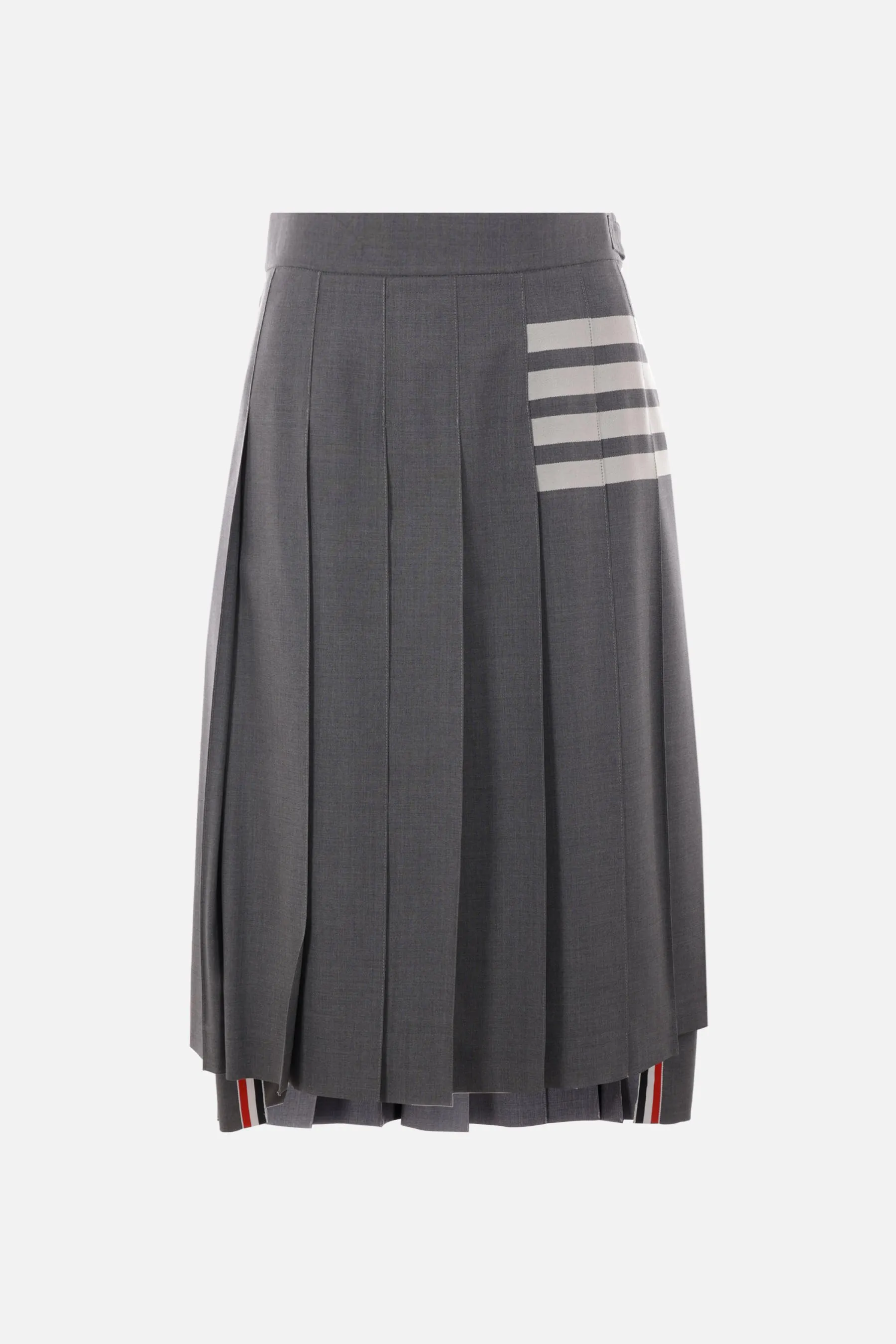  THOM BROWNE gonna in lana plissé 4bar 