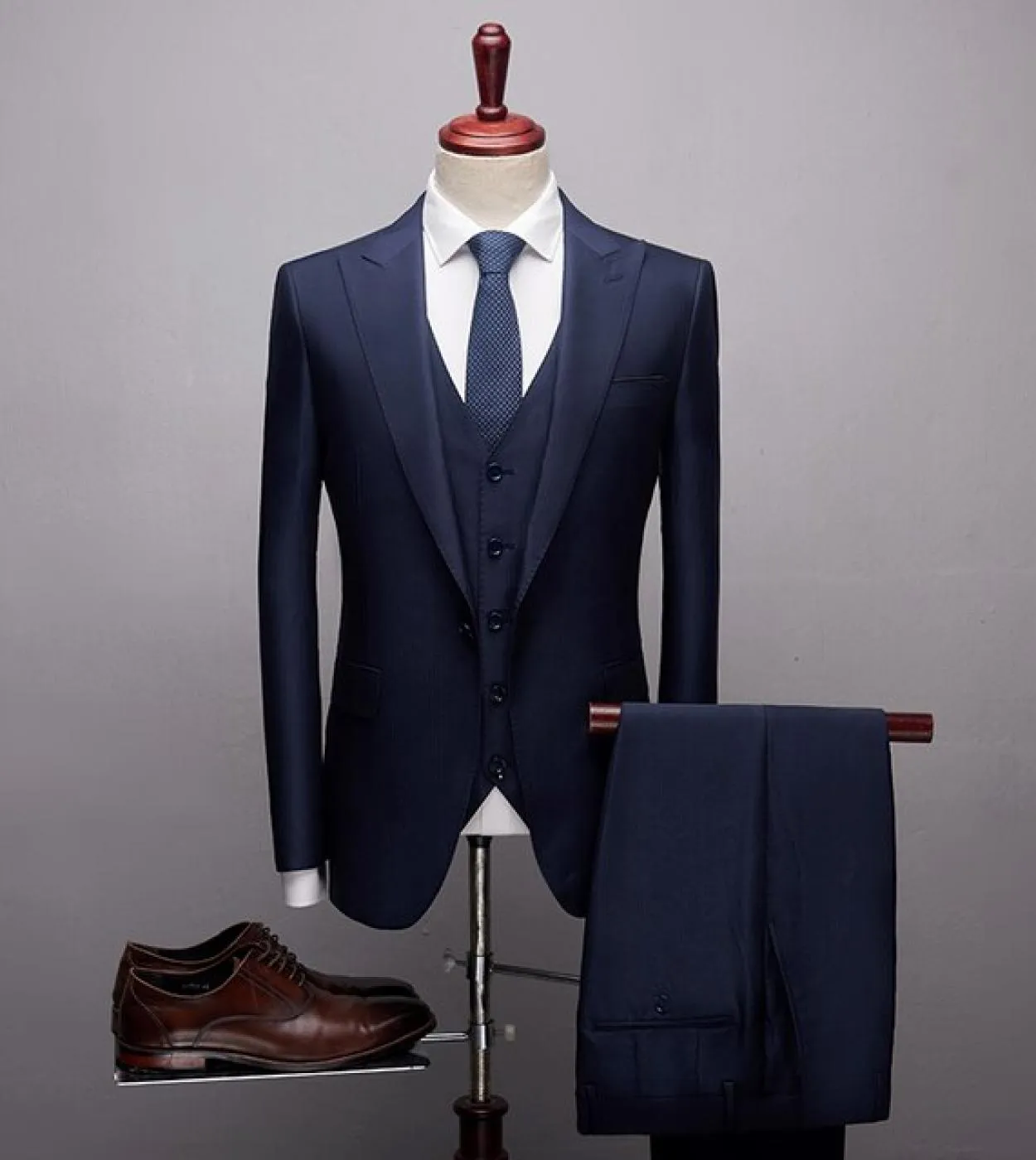 Tian Qiong Nuovo arrivo Boutique di alta qualità Abiti casual neri Uomo, Abiti blu da uomo Giacche Cappotto Pantaloni Gilet S