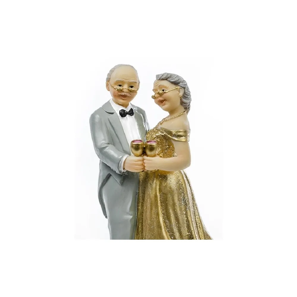 Topper statuina sposi Anniversario 50 Anni Decorazione Matrimonio Nozze Cake