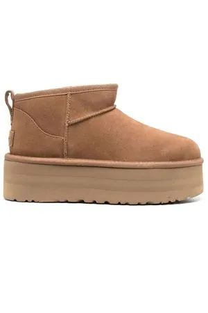 UGG Calzature,Stivaletti Stivali Classic Ultra Mini marrone con plateau 