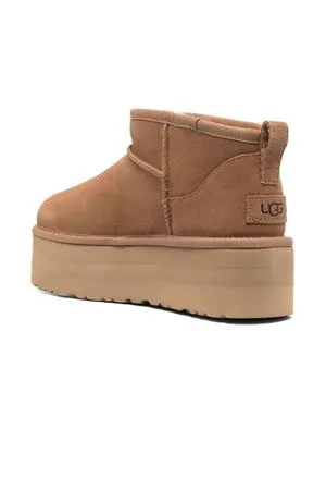 UGG Calzature,Stivaletti Stivali Classic Ultra Mini marrone con plateau 