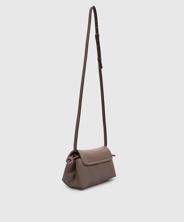 Valentino Borsa a tracolla in pelle beige VLOGO del 1960 5W2P0AC4ZFJ