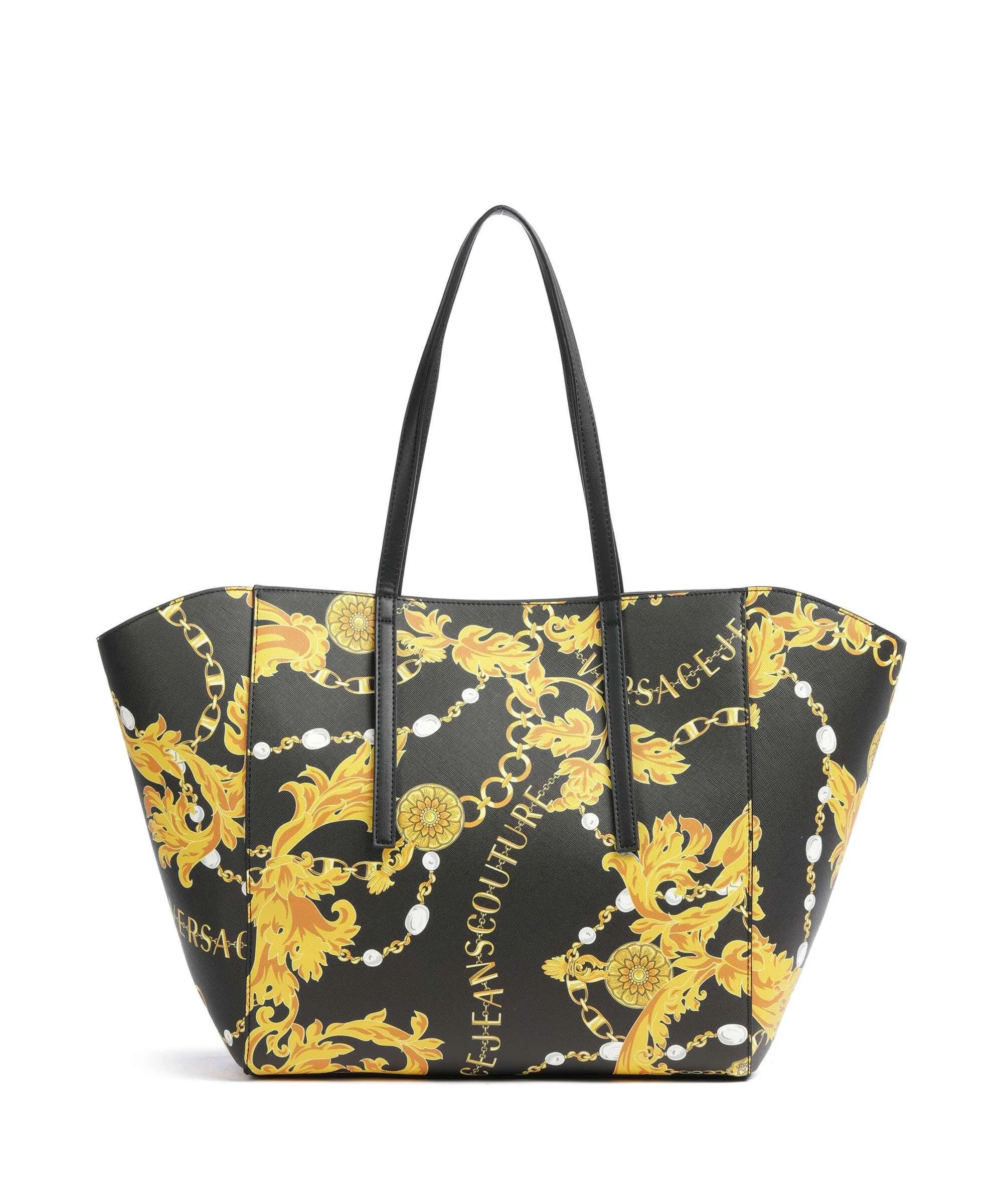  Versace Jeans Couture Graphic Borsa shopper pelle sintetica nero  